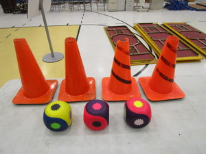 lot 22 image: Traffic Cones & Foam Dice