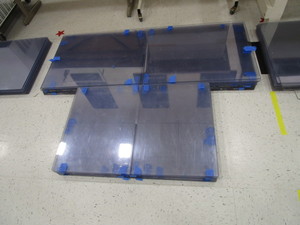 lot 55 image: (15) Lexan Table Dividers (15) pcs 59 12x23 12 (15) pcs 35 12x23 12