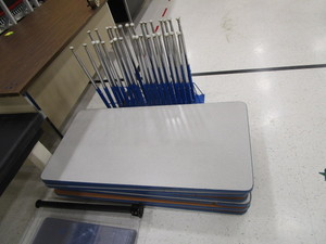 lot 57 image: (8) Tables 2x4x29 Adjustable Height