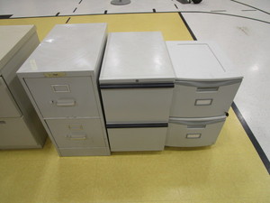 lot 66 image: (3) 2 Drawer File Cabinets