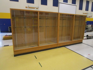 lot 96 image: (2) Trophy Cases 16x8x7