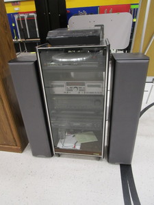 lot 100 image: Stereo System, Cabinet, Speakers