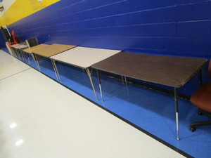 lot 151 image: (4) Rectangle Tables (2) 3x6 (1) 3x5 (1) 30x5
