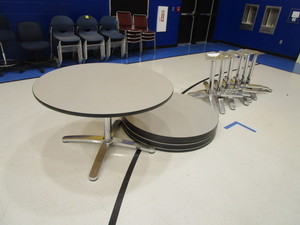 lot 154 image: (7) 48 Round Tables 29 Height
