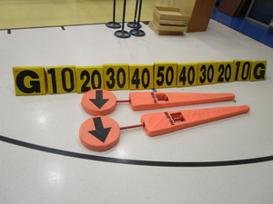 lot 169 image: Football Down Measuring Sticks & Yardage Markers