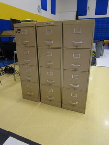 lot 181 image: (3) 4 Drawer File Cabinets