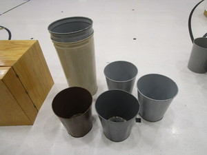 lot 190 image: (6) Metal Trash Cans