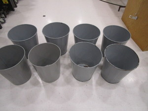 lot 191 image: (8) Metal Trash Cans