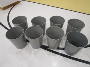 lot 192 image: (8) Metal Trash Cans