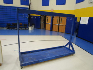 lot 203 image: Storage Rack on Wheels 32x99x76