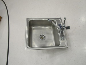 lot 205 image: SS Sink wMoen Faucet 19x22