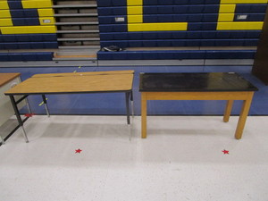 lot 121 image: (2) Tables 30x60x30 & 24x54x30