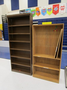 lot 124 image: (2) Bookshelves 12x36x72 & 9x36x87