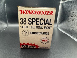 Winchester 38 Special 130 GR Full Metal Jacket 100 Round Value Pack