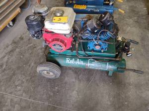 Roll-Air Air Compressor, 8 hp. Hond...