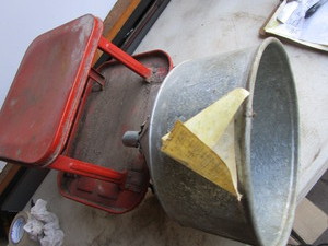 Metal Roller Stool, New Tractor Funnel