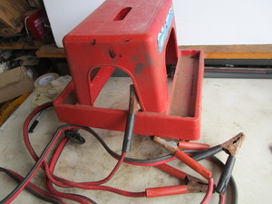 Roller Stool, Jumper Cables