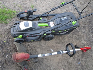 Electric Mower, Weed Whip, Cordless Blower