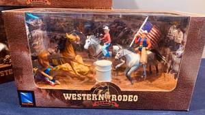 lot 21 image: WESTERN RODEO CHAMPION FIGURE PLAYSETS