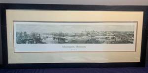 lot 58 image: TWIN CITIES SKYLINE FRAMED ART