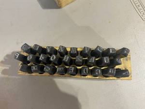 lot 48 image: STEEL ALPHABET STAMPS