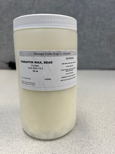 lot 65 image: 16oz. Of Paraffin Wax, Bead, Purified, CAS 8002-74-2