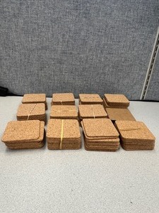 lot 6 image: Box of Cork Pads  Coasters