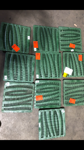 Lot of NDS 12 in. Plastic Square Drainage Catch Basin Grate with Wave Design in Green Customer Returns See Pictures