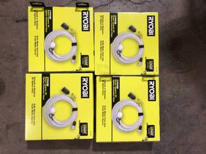 Lot of  RYOBI EZClean Power Cleaner 20 ft. Pressure Washer Hose Customer Returns See Pictures