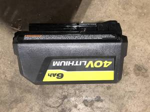 Ryobi 40V Lithium 6Ah Battery Customer Returns See Pictures