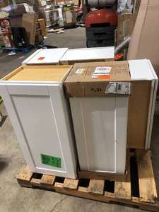 Lot of Assorted Kitchen Cabinets Various Models and Conditions Customer Returns See Pictures