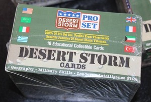 lot 30 image: 1991 Pro Set Desert Storm Factory Sealed Unopened Box Lot  4 Unopened Boxes  144 Packs