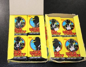 lot 39 image: 1990 Topps Dick Tracy Trading Cards Unopened Pack Lot  55 Unopened Packs