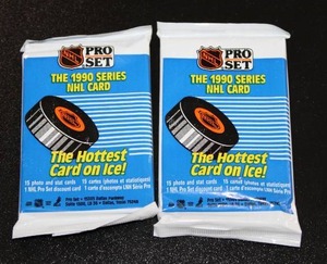 lot 41 image: 1990-91 Pro Set Hockey Unopened Pack Lot  36 Unopened Packs