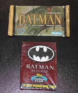 lot 52 image: 1994 Skybox Batman Saga Of The Dark Knight & 1991 Stadium Club Batman Returns Unopened Pack Lot  19 Packs