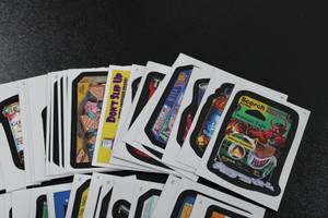 lot 55 image: 2007 Topps Wacky Packages Sticker Lot W 1 Foil Sticker  60 Stickers