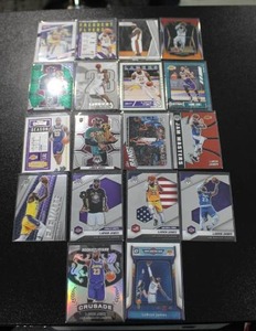 lot 89 image: Lebron James Basketball Card Lot  18 Cards