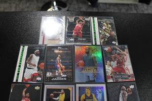 lot 91 image: Lebron James Basketball Card Lot  19 Cards