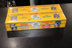lot 148 image: 1990 Score Baseball Factory Sealed Set Lot  2 Factory Sealed Sets  Iconic Bo Jackson Black & White Card