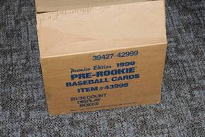 lot 157 image: 1990 CMC Pre Rookie Baseball Card Unopened Box Lot  19 Boxes