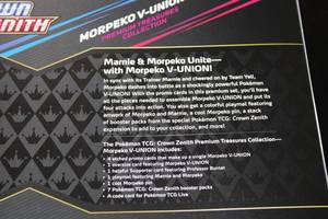 lot 118 image: Pokemon Crown Zenith Morpeko V-Union Premium Treasures Collection Box