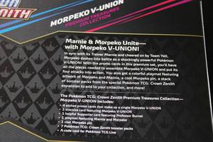 lot 121 image: Pokemon Crown Zenith Morpeko V-Union Premium Treasures Collection Box