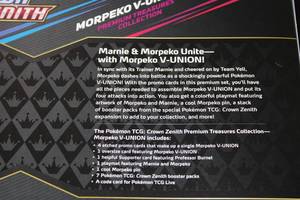 lot 122 image: Pokemon Crown Zenith Morpeko V-Union Premium Treasures Collection Box