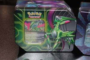 lot 123 image: Pokemon Iron Leaves EX  Walking Wake EX Tin Set Lot  2 Tins  10 Unopened Packs