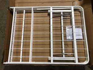 Naomi Home idealbase White Queen Without Headboard Metal 14 Platform Bed Frame Heavy-Duty Noise-Free   Customer Returns see Pictures