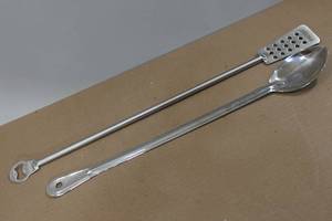 lot 121 image: Large Stainless Mixing Paddle and Spoon