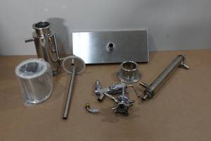 lot 133 image: Assorted Stainless Brewing Accessories - Tubes, Spigots