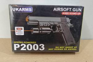 lot 140 image: UKArms P2003 Spring Powered Airsoft Gun with Laser