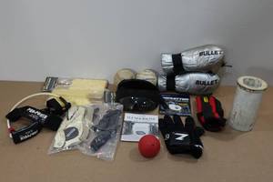 lot 152 image: Assorted Sporting Goods - Batting Trainers, Paintball Swabs