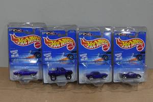 lot 196 image: 4 Hot Wheels Blue Streak Series Die Cast Cars
